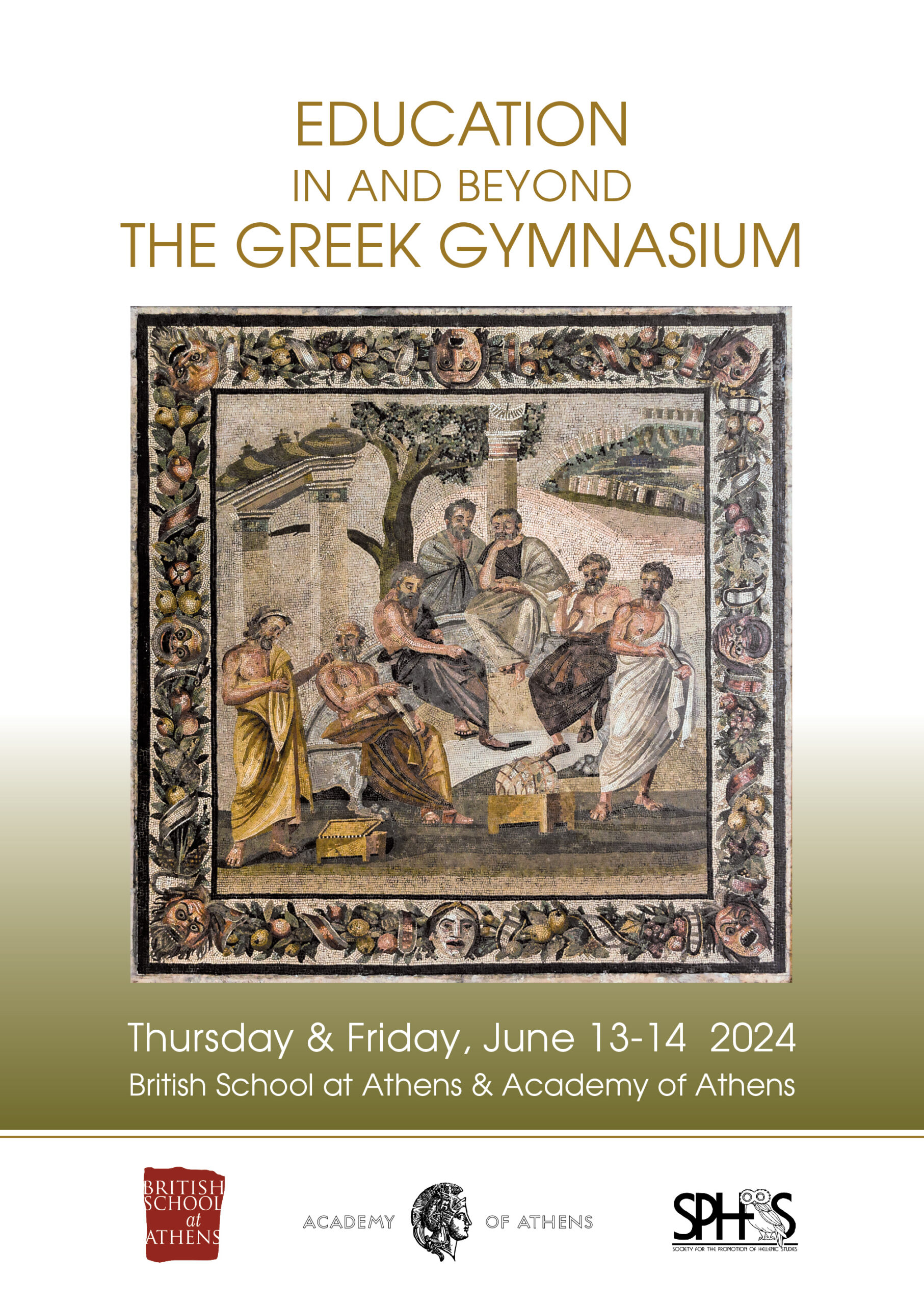 Διεθνές συνέδριο με τίτλο Education in and beyond the Greek gymnasium (Η εκπαίδευση εντός και εκτός του αρχαίου ελληνικού γυμνασίου), 13 και 14 Ιουνίου 2024